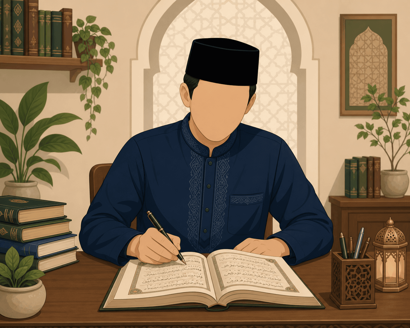Ilustrasi pengajar Fusha Academy